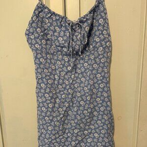 Reformation Blue Flower Mini Dress